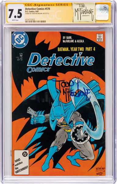 Todd McFarlane : Detective Comics # 578 (Signature Series)  - Asta Fumetti: Tavole e Illustrazioni Originali - Associazione Nazionale - Case d'Asta italiane