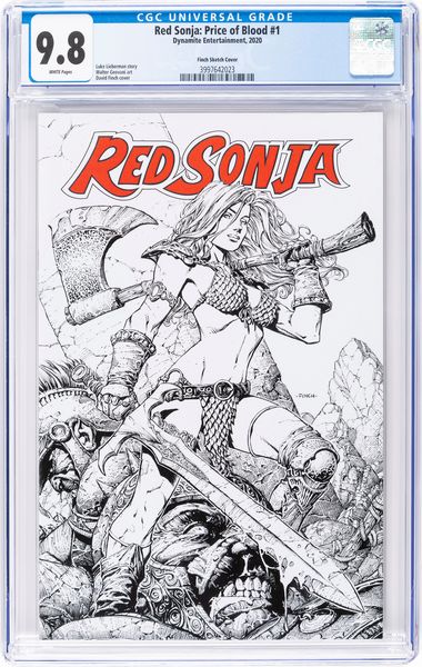 Red Sonja: Price of Blood # 1 (Finch Sketch Cover)  - Asta Fumetti: Tavole e Illustrazioni Originali - Associazione Nazionale - Case d'Asta italiane