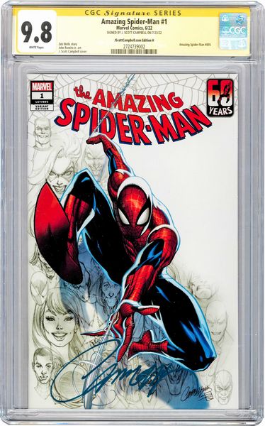 Scott J. Campbell : Amazing Spider-Man # 1 Edition H (Signature Series)  - Asta Fumetti: Tavole e Illustrazioni Originali - Associazione Nazionale - Case d'Asta italiane