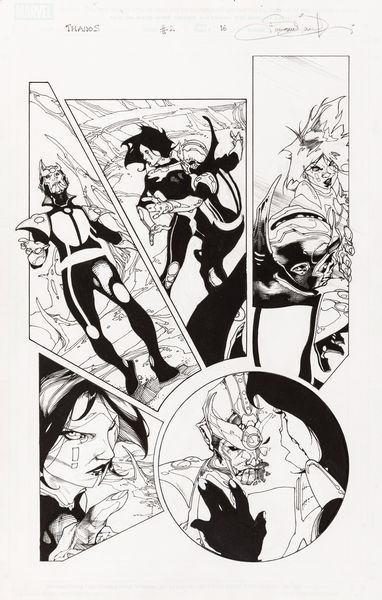 Simone Bianchi : Thanos Rising  - Asta Fumetti: Tavole e Illustrazioni Originali - Associazione Nazionale - Case d'Asta italiane