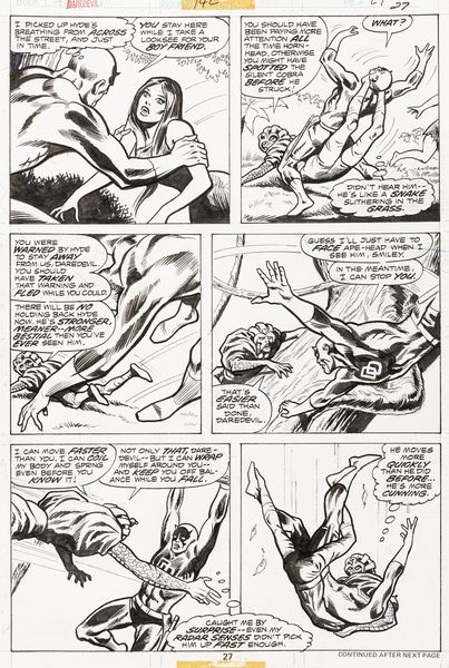 Bob Brown : Daredevil - The Concrete Jungle!  - Asta Fumetti: Tavole e Illustrazioni Originali - Associazione Nazionale - Case d'Asta italiane