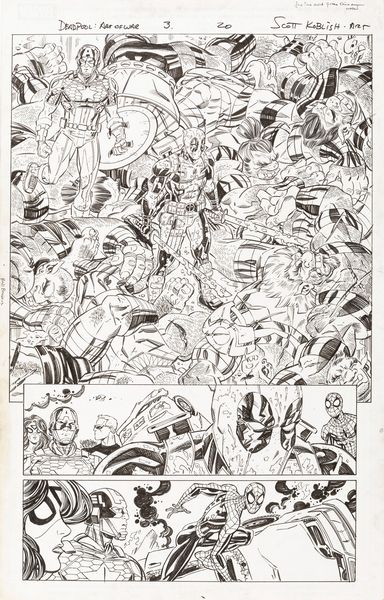 Scott Koblish : Deadpool's Art of War  - Asta Fumetti: Tavole e Illustrazioni Originali - Associazione Nazionale - Case d'Asta italiane