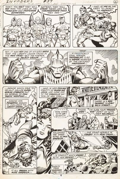Alan Kupperberg : Invaders - The Liberty Legion Busts Loose!  - Asta Fumetti: Tavole e Illustrazioni Originali - Associazione Nazionale - Case d'Asta italiane