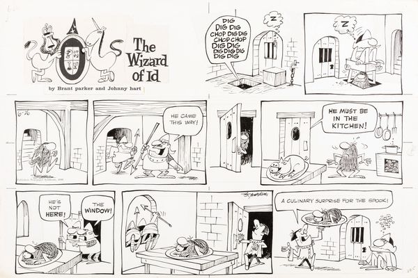 Brant Parker : The Wizard of Id  - Asta Fumetti: Tavole e Illustrazioni Originali - Associazione Nazionale - Case d'Asta italiane