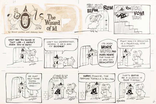 Brant Parker : The Wizard of Id  - Asta Fumetti: Tavole e Illustrazioni Originali - Associazione Nazionale - Case d'Asta italiane