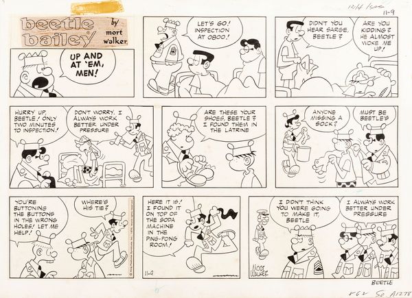 Mort Walker : Beetle Bailey  - Asta Fumetti: Tavole e Illustrazioni Originali - Associazione Nazionale - Case d'Asta italiane