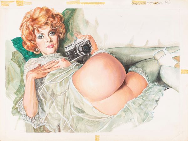 Guido Buzzelli : Gina Lollobrigida  - Asta Fumetti: Tavole e Illustrazioni Originali - Associazione Nazionale - Case d'Asta italiane