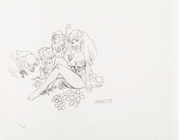Sergio Zaniboni : Sexy oroscopo - Ariete  - Asta Fumetti: Tavole e Illustrazioni Originali - Associazione Nazionale - Case d'Asta italiane