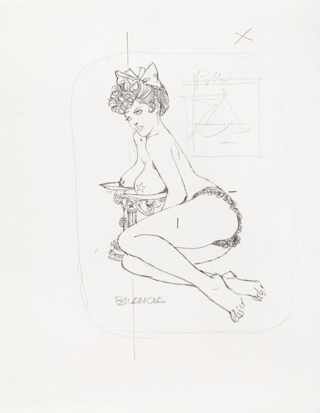 Sergio Zaniboni : Sexy oroscopo - Bilancia  - Asta Fumetti: Tavole e Illustrazioni Originali - Associazione Nazionale - Case d'Asta italiane
