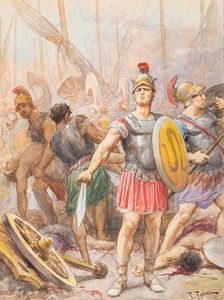 Fabio Fabbi - L'Iliade - Gli Aiaci difendono il corpo di Patroclo