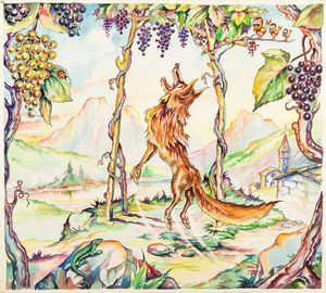 L. Lucchetti - Favole esopiane - La volpe e l'uva