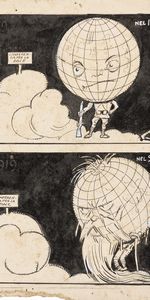 Ratalanga (Gabriele Galantara) : Conferenza per la pace  - Asta Fumetti: Tavole e Illustrazioni Originali - Associazione Nazionale - Case d'Asta italiane