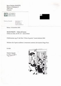 Hugo Pratt : Chine di Guerra  - Asta Fumetti: Tavole e Illustrazioni Originali - Associazione Nazionale - Case d'Asta italiane