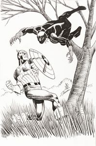 John Romita Jr. & Scott Hanna - Captain America vs. Black Panther