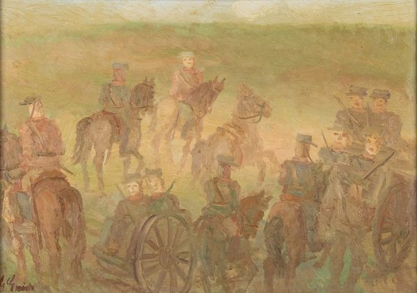 Guido Guidi : Militari a cavallo  - Asta Arte Moderna, Contemporanea, '800 e '900 - Associazione Nazionale - Case d'Asta italiane