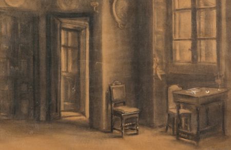 Allason Silvio (Attribuito) : Interno  - Asta Arte Moderna, Contemporanea, '800 e '900 - Associazione Nazionale - Case d'Asta italiane