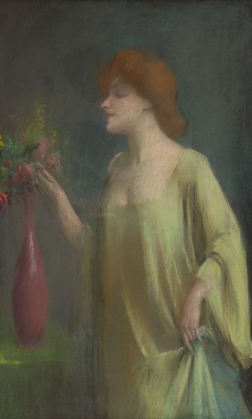 Delphin Enjolras : Donna con vaso di fiori  - Asta Arte Moderna, Contemporanea, '800 e '900 - Associazione Nazionale - Case d'Asta italiane