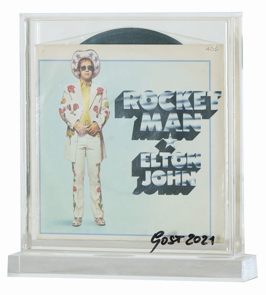 Giorgio Gost : Disco 45 giri con resina  - Asta Arte Moderna, Contemporanea, '800 e '900 - Associazione Nazionale - Case d'Asta italiane