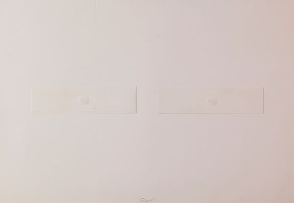 Turi Simeti : 2 piccoli ovali bianchi  - Asta Arte Moderna, Contemporanea, '800 e '900 - Associazione Nazionale - Case d'Asta italiane