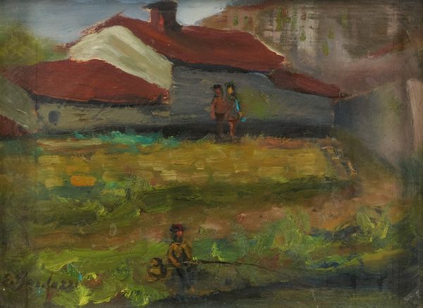 Enrico  Bardazzi : Case sul Bisenzio  - Asta Arte Moderna, Contemporanea, '800 e '900 - Associazione Nazionale - Case d'Asta italiane