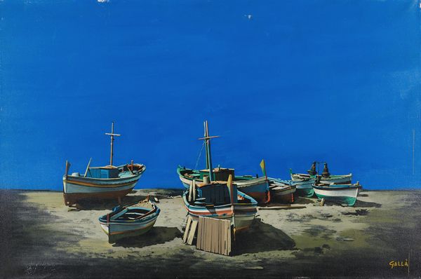 Giuseppe Gallà : Rimessa di barche  - Asta Arte Moderna, Contemporanea, '800 e '900 - Associazione Nazionale - Case d'Asta italiane