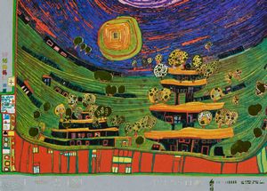 Friedensreich Hundertwasser - Olimpic games graphic Munich