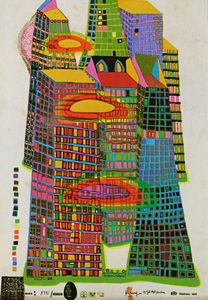 Friedensreich Hundertwasser - Columbus Rainy Day in India