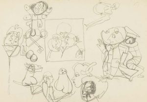 MINO MACCARI - Mussolini non entra nell'imbuto ed altri bozzetti