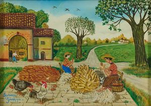 Giuseppe  Panizza - Nell'aia