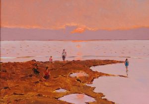 Giovanni Lomi - Tramonto all'Ardenza