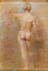 Giacomo Grosso - Nudo di schiena