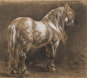 William Huggins (Attribuito) - Studio per un pony