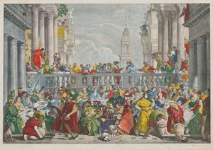 Anonimo dell'800 - Le nozze di Cana dal Veronese
