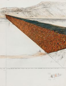 Christo - Ten million oil drums wall, Project for the Suez canal