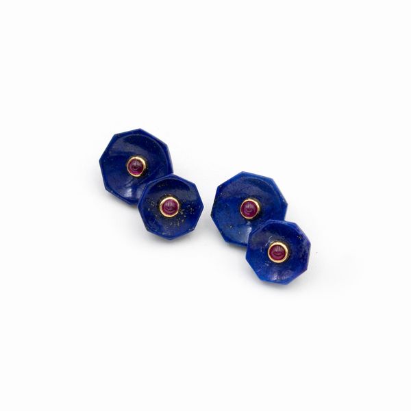 Gemelli ottagonali in oro giallo 18kt  - Asta Gioielli Orologi e Fashion Vintage - Associazione Nazionale - Case d'Asta italiane