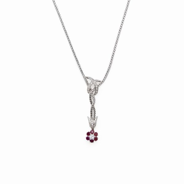 Collana in oro bianco 18kt  - Asta Gioielli Orologi e Fashion Vintage - Associazione Nazionale - Case d'Asta italiane