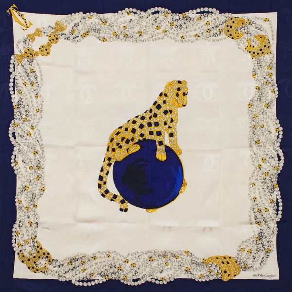 Cartier  foulard vintage collezione Panthere  - Asta Gioielli Orologi e Fashion Vintage - Associazione Nazionale - Case d'Asta italiane