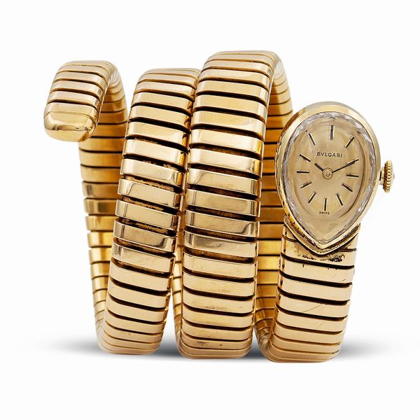 Bulgari, bracciale orologio a serpente collezione Tubogas  - Asta Gioielli Orologi e Fashion Vintage - Associazione Nazionale - Case d'Asta italiane