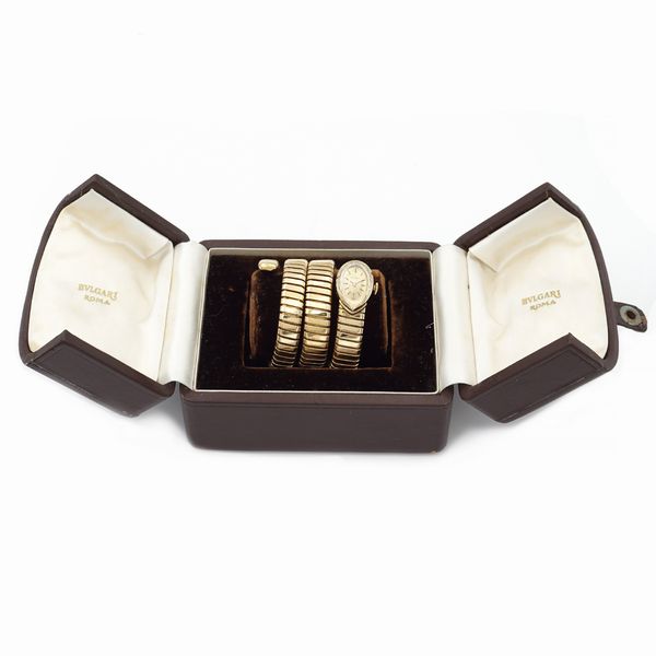 Bulgari, bracciale orologio a serpente collezione Tubogas  - Asta Gioielli Orologi e Fashion Vintage - Associazione Nazionale - Case d'Asta italiane
