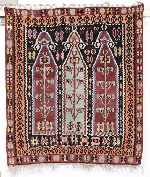 Kilim Konia, Anatolia inizio XX secolo  - Asta Tappeti - Associazione Nazionale - Case d'Asta italiane