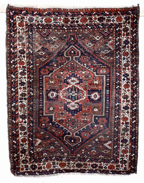 Tappeto Shiraz, sud Persia fine XIX inizio XX secolo  - Asta Tappeti - Associazione Nazionale - Case d'Asta italiane