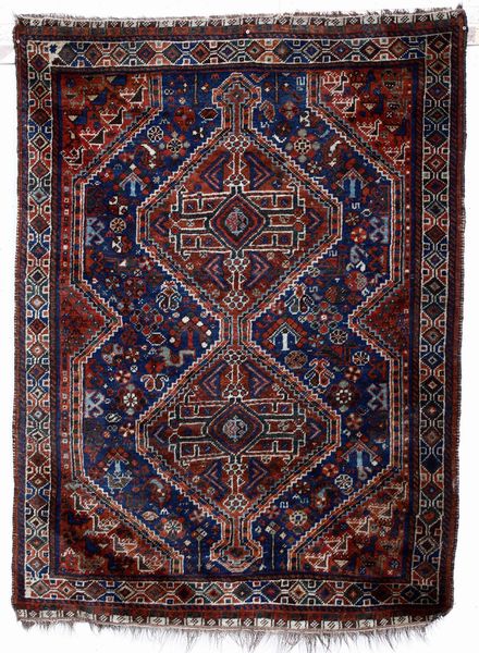 Tappeto Quashquai, sud Persia inizio XX secolo  - Asta Tappeti - Associazione Nazionale - Case d'Asta italiane