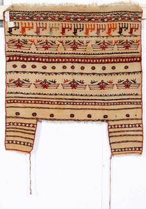 Coperta da cavallo kilm e ricamo inizio XX secolo  - Asta Tappeti - Associazione Nazionale - Case d'Asta italiane