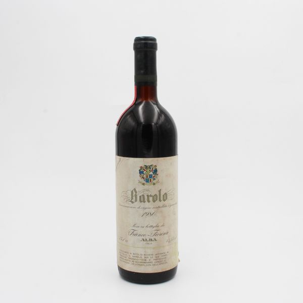 BAROLO RISERVA 1980, FRANCO FIORINA  - Asta VINI E DISTILLATI PREGIATI E DA COLLEZIONE - Associazione Nazionale - Case d'Asta italiane