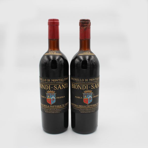 BRUNELLO DI MONTALCINO DOC 1978, BIONDI SANTI  - Asta VINI E DISTILLATI PREGIATI E DA COLLEZIONE - Associazione Nazionale - Case d'Asta italiane