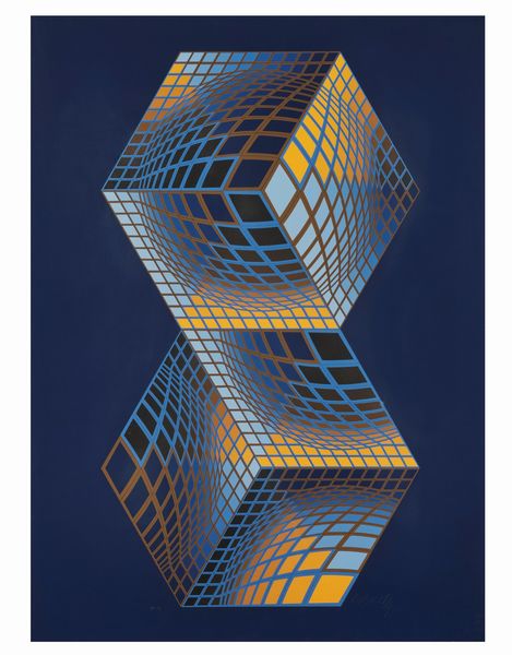 VICTOR VASARELY (Pcs, 1906 - Parigi, 1997)  Composizione  - Asta ARTE MODERNA, CONTEMPORANEA E DIPINTI DEL XIX SECOLO - Associazione Nazionale - Case d'Asta italiane