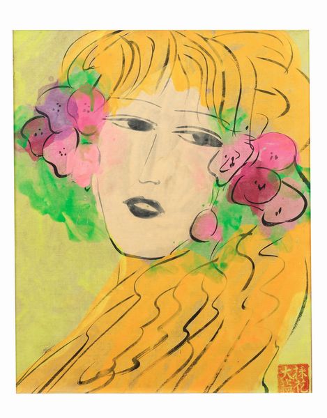 WALASSE TING (Wuxi, 1929 - New York, 2010)  Figura femminile, anni 80  - Asta ARTE MODERNA, CONTEMPORANEA E DIPINTI DEL XIX SECOLO - Associazione Nazionale - Case d'Asta italiane