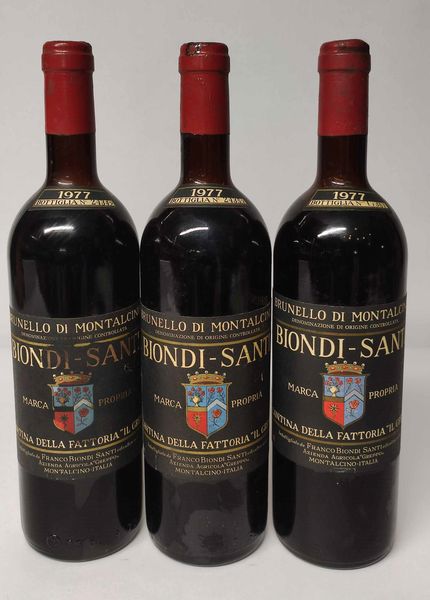 Biondi Santi, Brunello di Montalcino 1977  - Asta Wine Forever - Associazione Nazionale - Case d'Asta italiane