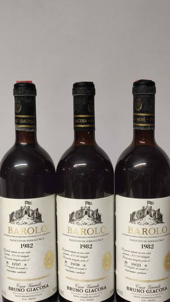 Bruno Giacosa, Barolo Falletto di Serralunga 1982  - Asta Wine Forever - Associazione Nazionale - Case d'Asta italiane