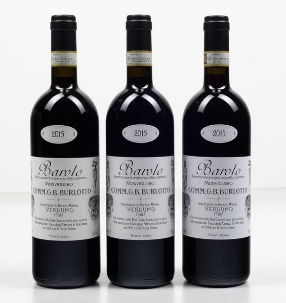 Comm. G.B. Burlotto, Barolo Monvigliero 2015  - Asta Wine Forever - Associazione Nazionale - Case d'Asta italiane
